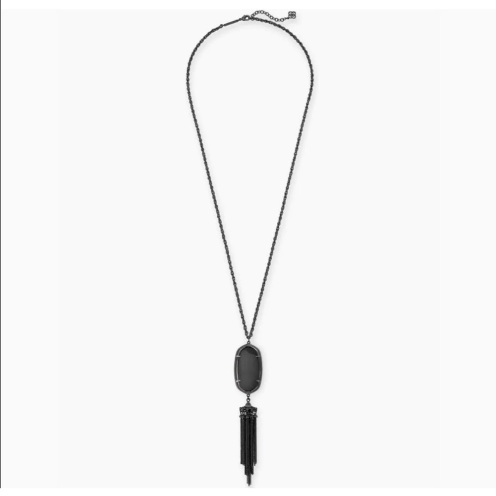 Kendra Scott Gunmetal Rayne Necklace